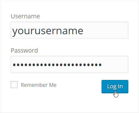 Wordpress login 