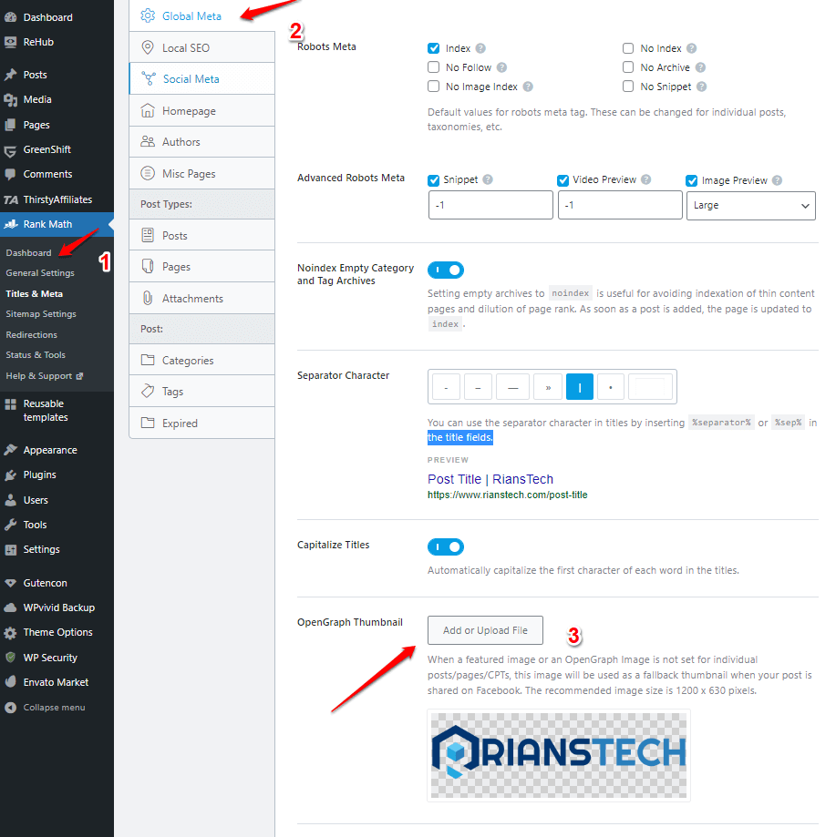 Open Graph Meta Data In Rank Math