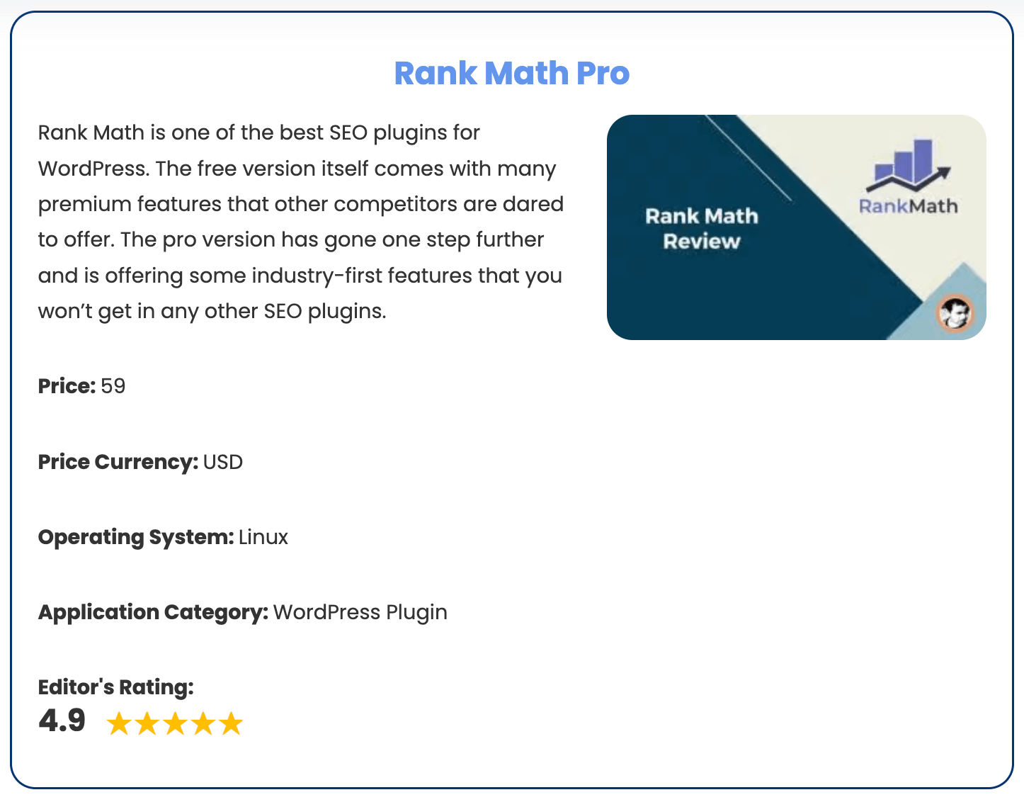 Rank Math Schema Gutenberg Block Example