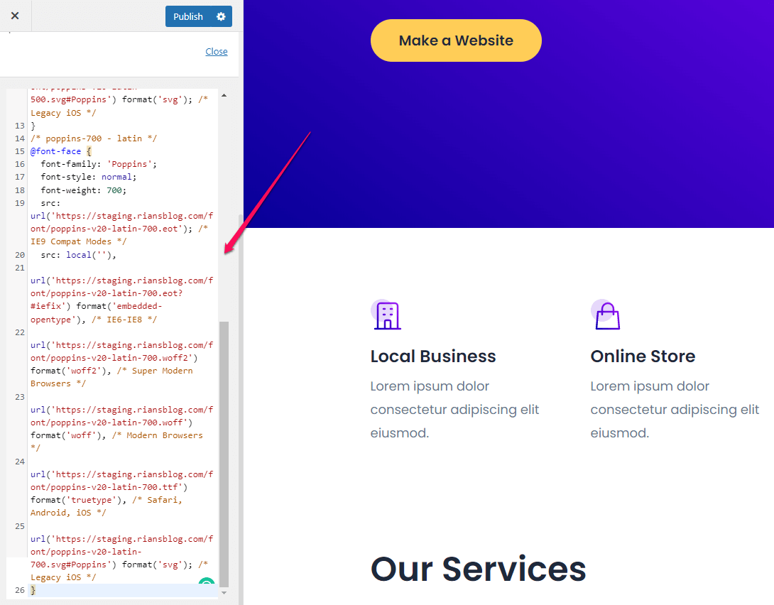 Host Google Fonts Locally