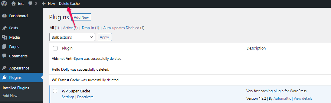 How To Clear Cache In WordPress 4 Purge Cache in WP super Cache
