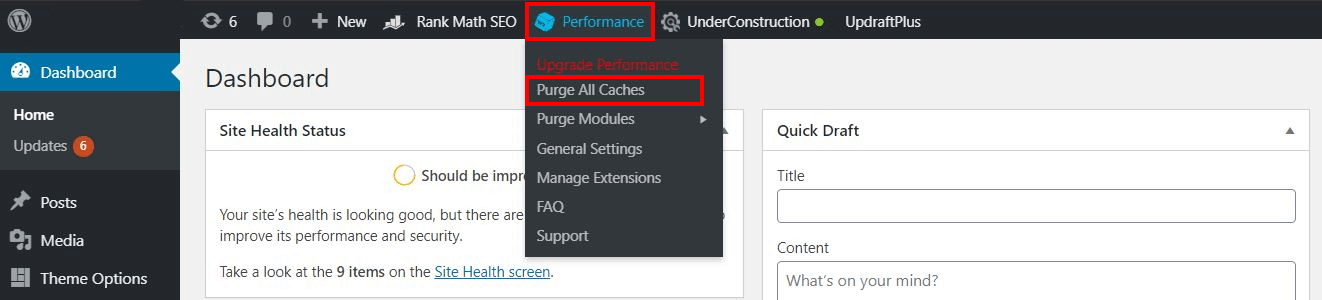 How To Clear Cache In WordPress 5 Purge Cache in WP Total Cache