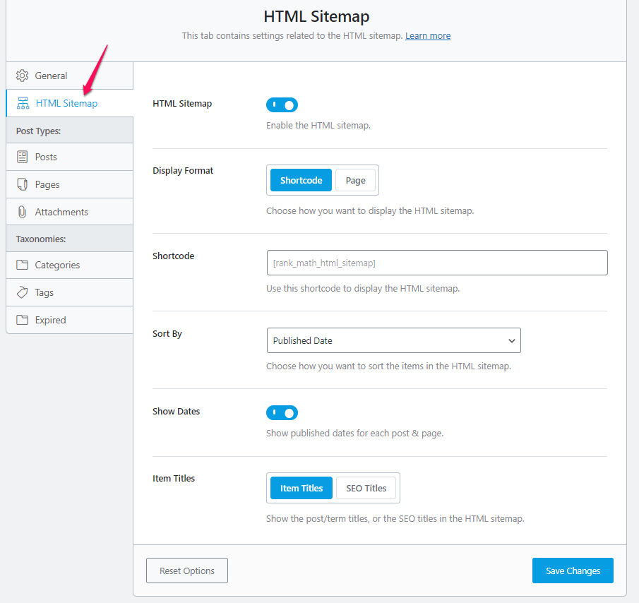 How To Create An HTMLSitemap Using Rank Math