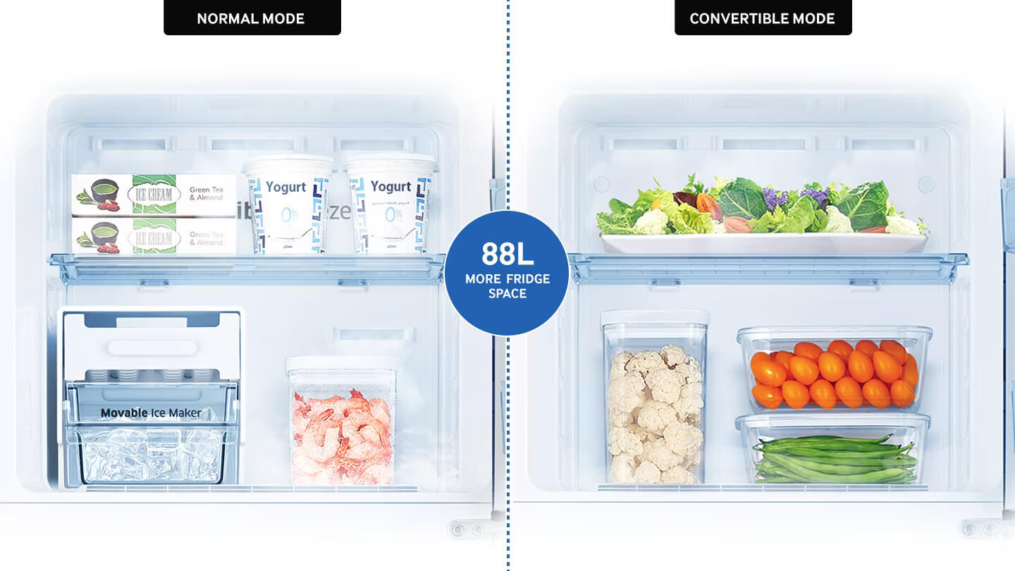 What Is A Convertible Refrigerator? 6 Convertible mode in samsung refrigerator