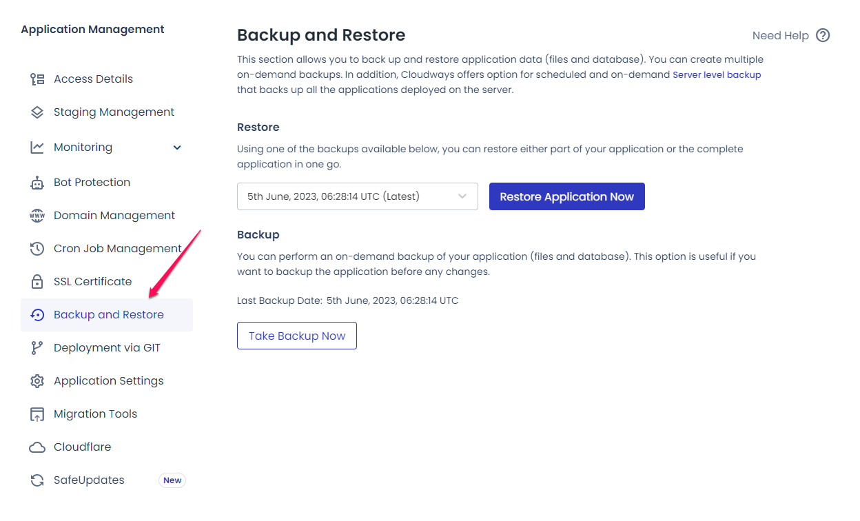CloudWays Review : The Fastest Managed WordPress Hosting 42 Cloudways Application Backup