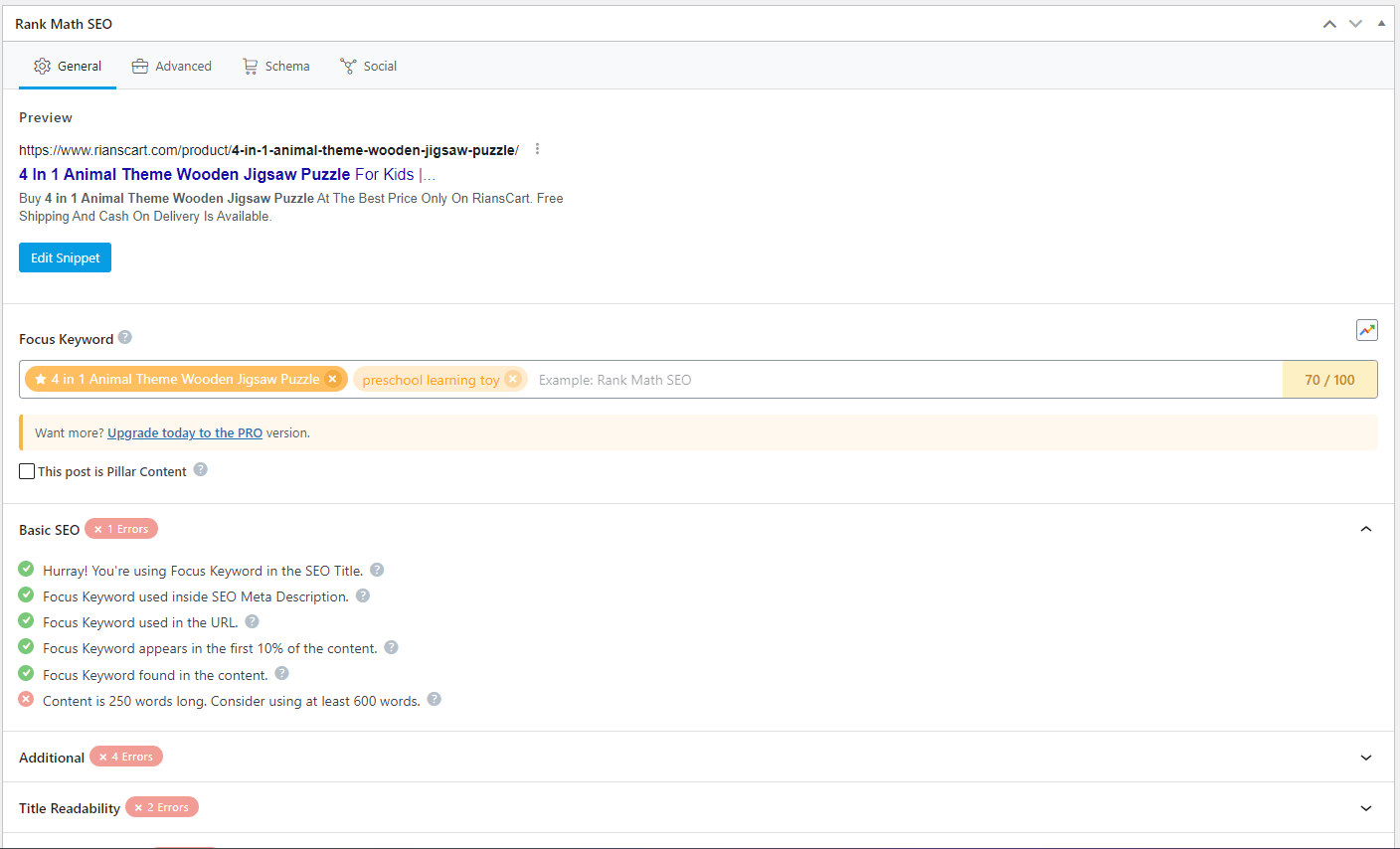 How To Build An Ecommerce Store With WordPress And CloudWays Using AI 18 woocommerce SEO