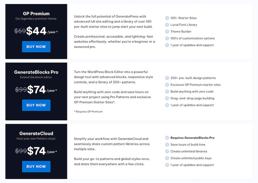 generatepress premium black friday pro and cloud black friday deal