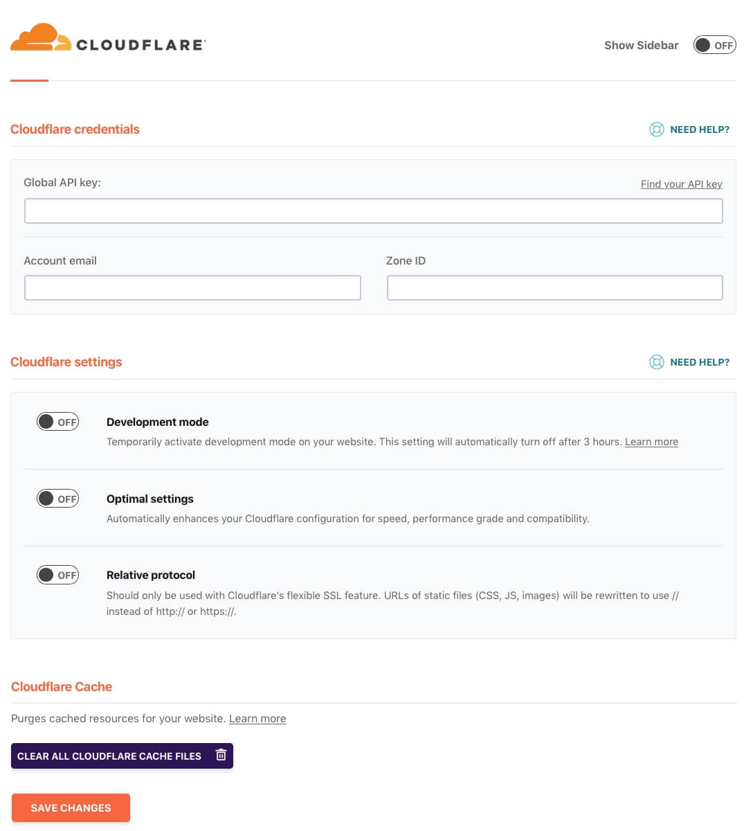 WP Rocket Plugin_Cloudflare Setting